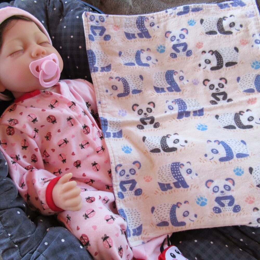 Baby burp cloth flannel burp rag changing pad pet mat nap blanket panda bears